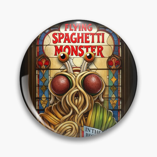 Item preview, Stained-glass Flying Spaghetti Monster designed and sold by Beyond-Stickers.
