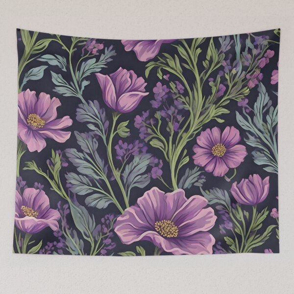 Item preview, Purple and Lilac Flower Garden in Spring designed and sold by Ciervo Primavera.