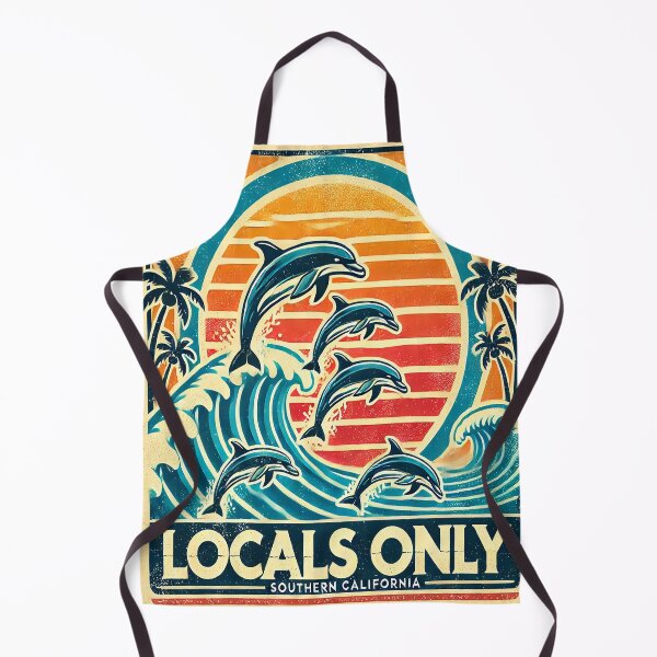 Item preview, Locals Only Retro Surfing Dolphins designed and sold by alw951.