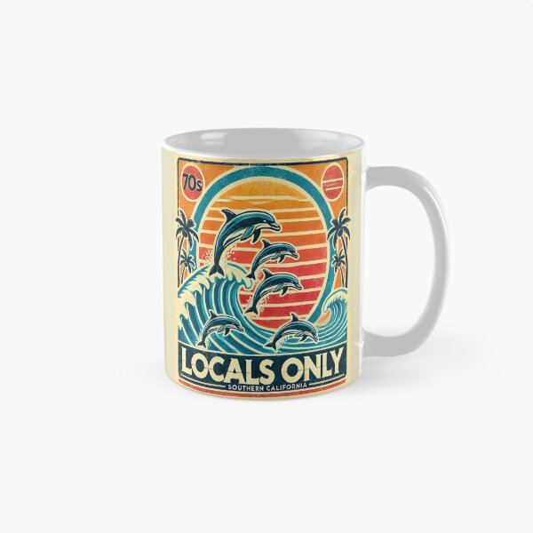 Item preview, Locals Only Retro Surfing Dolphins designed and sold by ALW951.