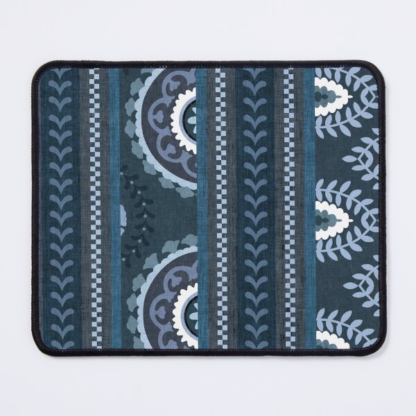 Item preview, Modern Suzani Stripe - Indigo Blue designed and sold by Sarah Thorpe Designs .