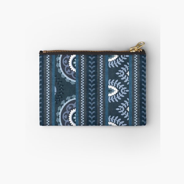 Item preview, Modern Suzani Stripe - Indigo Blue designed and sold by Sarah Thorpe Designs .