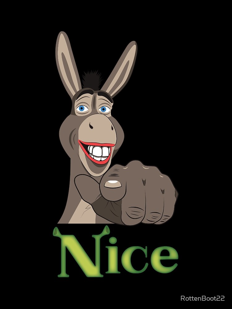 Thumbnail 3 of 3, Scarf, "Nice" Donkey Pointing Design designed and sold by RottenBoot22.