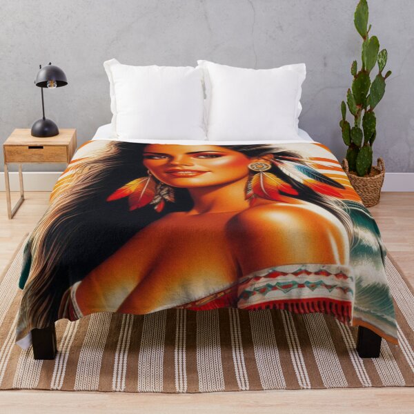 Item preview, Retro Native Girl designed and sold by PulpVintage.