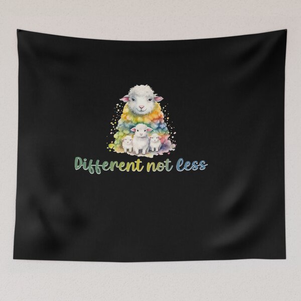 Item preview, Autism Different Not Less Sheep And Baby Lamb - Autistic Gril Boy  designed and sold by Smix Pixels.
