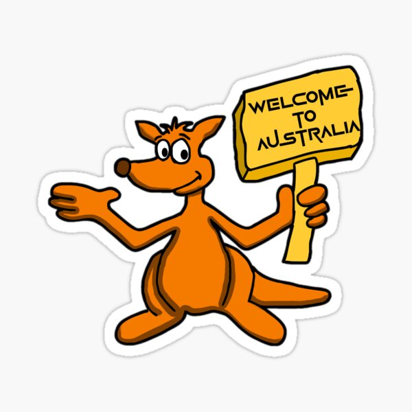 Vista previa del artículo con la obra «Welcome To Australia», diseñado y vendido por fantasmahappy.