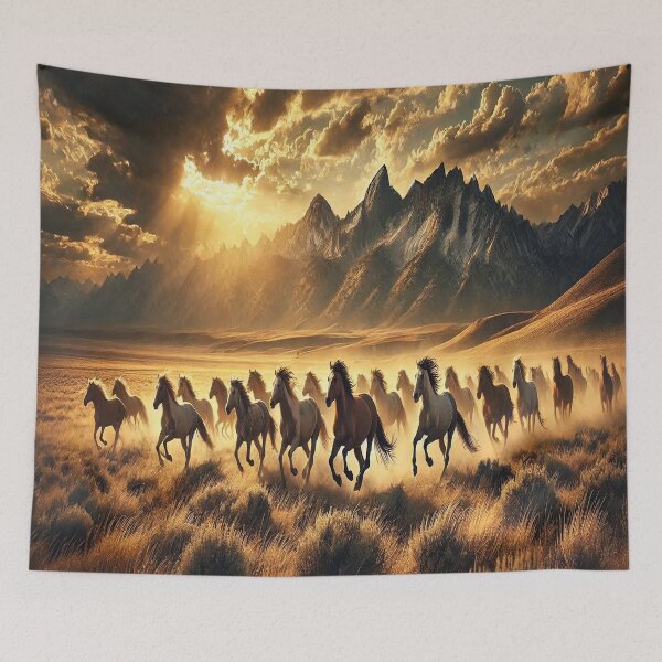 Item preview, Wild mustangs designed and sold by SoftStyleStudio ⭐⭐⭐.
