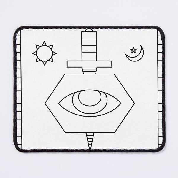 Item preview, Composition with eye, dagger, and celestial symbols designed and sold by estebansequeira.