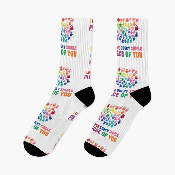 Item preview, I Love Every Single Piece Of You - Autism Colorful Hands  - Autistic Gril Boy  designed and sold by Smix Pixels.