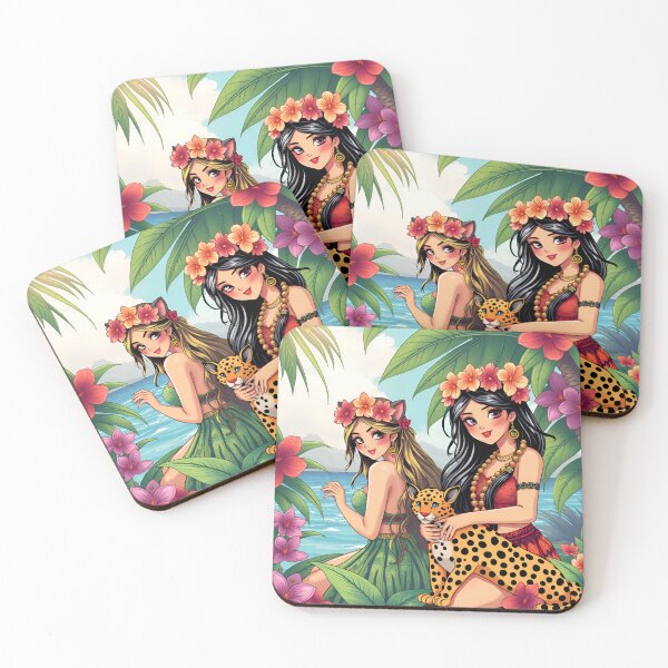 Item preview, Anime Hula Girls  designed and sold by KitschyMoonbeam.