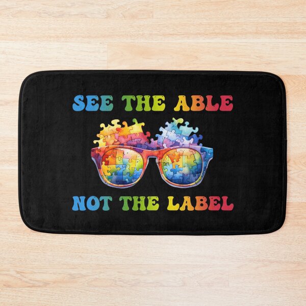 Item preview, See The Able Not The Label - Colorful Puzzle Sunglasses - Autistic Gril Boy  designed and sold by Smix Pixels.
