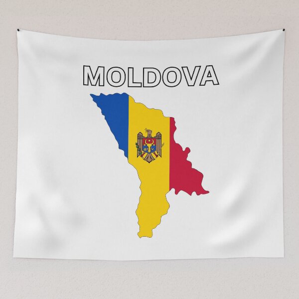Item preview, Moldova Flag Map Design designed and sold by atomstartup.
