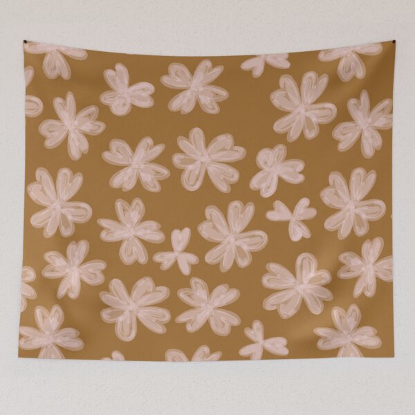Item preview, Happy saint patty’s day clovers in lavender on burnt sienna designed and sold by katerosestudios.