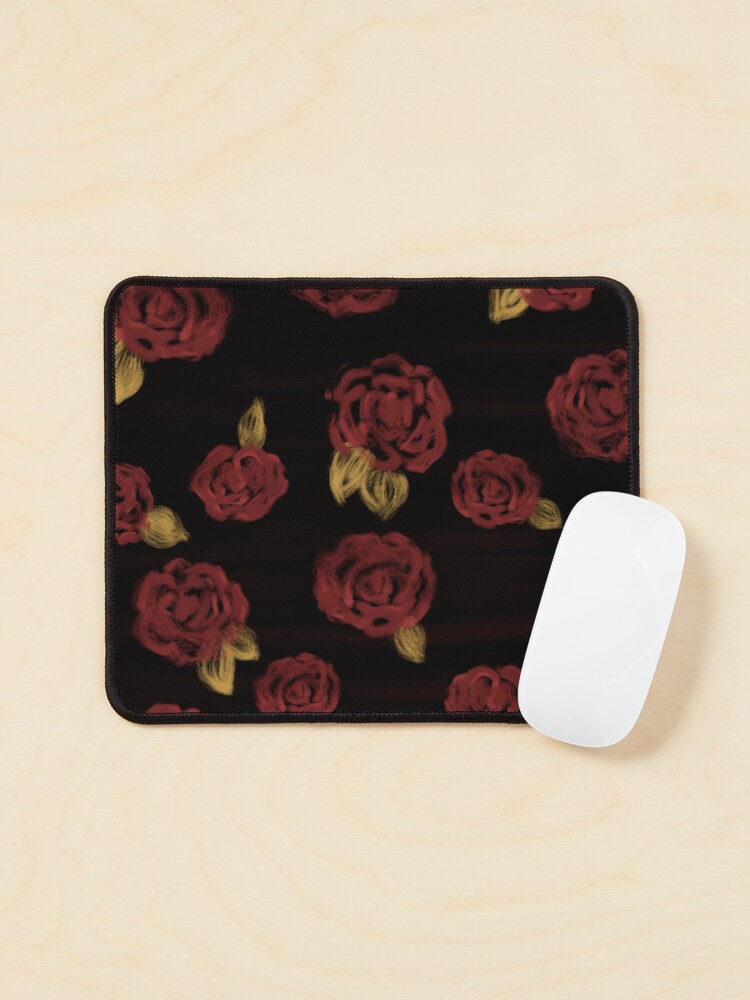 Aperçu 1 sur 5. Tapis de souris avec l'œuvre Rose Design créée et vendue par PatchworkHues.