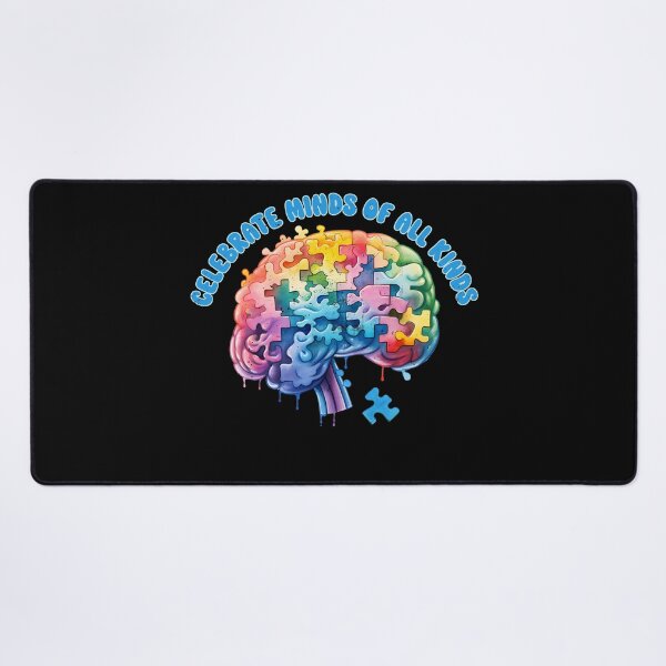 Item preview, Celebrating Minds Of All Kinds - Colorful Puzzle Brain - Autistic Gril Boy  designed and sold by Smix Pixels.