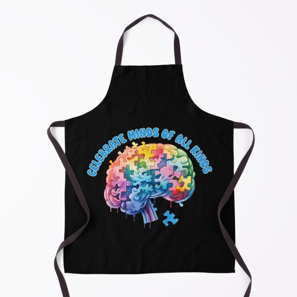 Item preview, Celebrating Minds Of All Kinds - Colorful Puzzle Brain - Autistic Gril Boy  designed and sold by Smix Pixels.