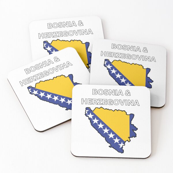 Item preview, Bosnia and Herzegovina Flag Map designed and sold by atomstartup.