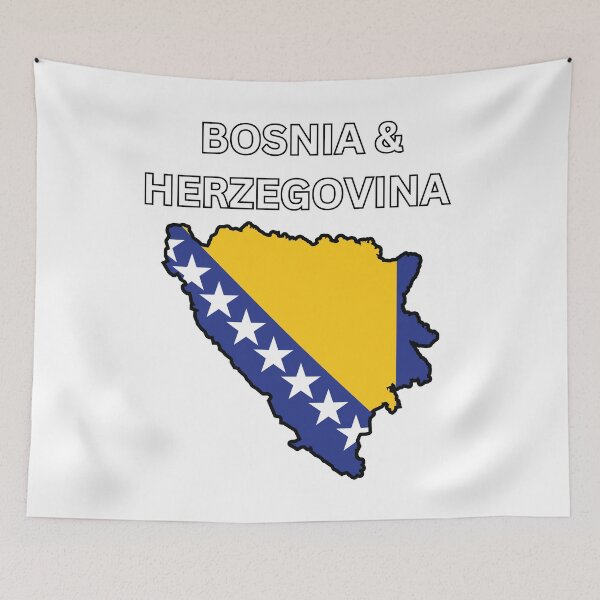 Item preview, Bosnia and Herzegovina Flag Map designed and sold by atomstartup.