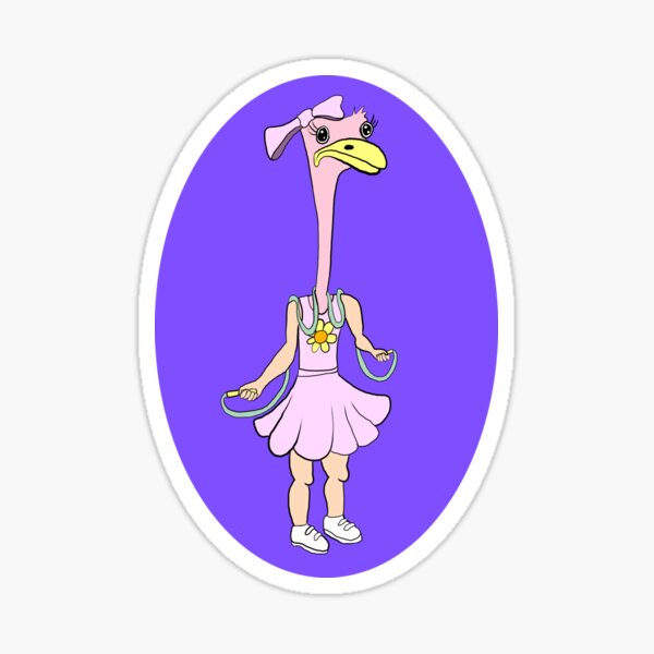 Item preview, Sad Ostrich Girl Can't Jump Rope designed and sold by tonguebite.