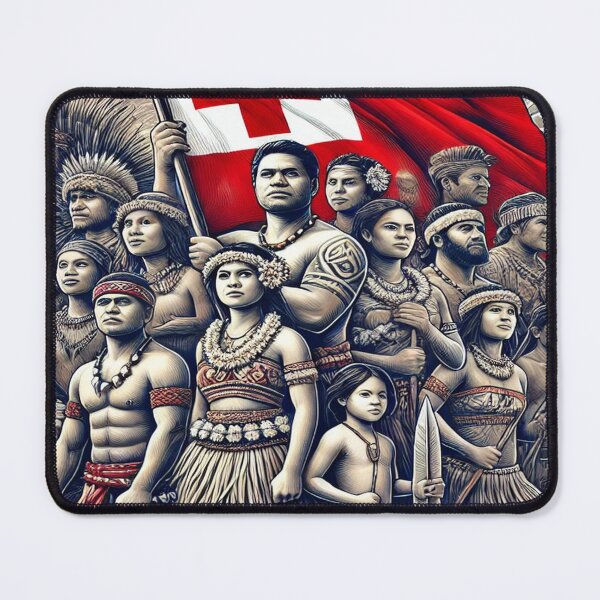 Item preview, "Tongan Pride – Traditional People & Flag Representation" designed and sold by PolynesianLIFE.