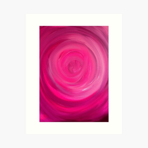 Item preview, Acrylic Bright Pink Rose Painting designed and sold by SunMixArt.