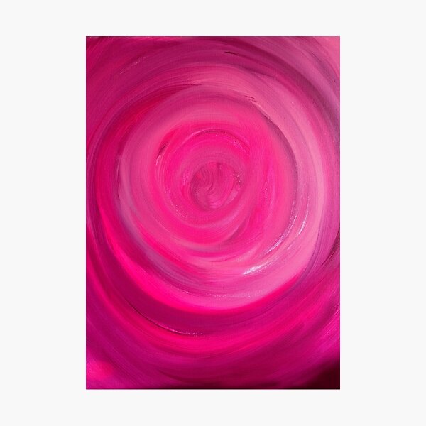 Item preview, Acrylic Bright Pink Rose Painting designed and sold by SunMixArt.