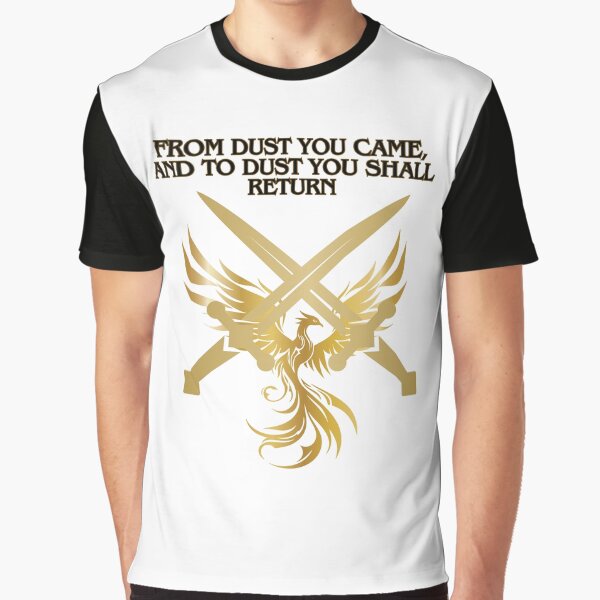 Aperçu de l'œuvre Tu es venu de la poussière et tu retourneras à la poussière – Golden Phoenix créée et vendue par humorhustlerJB.