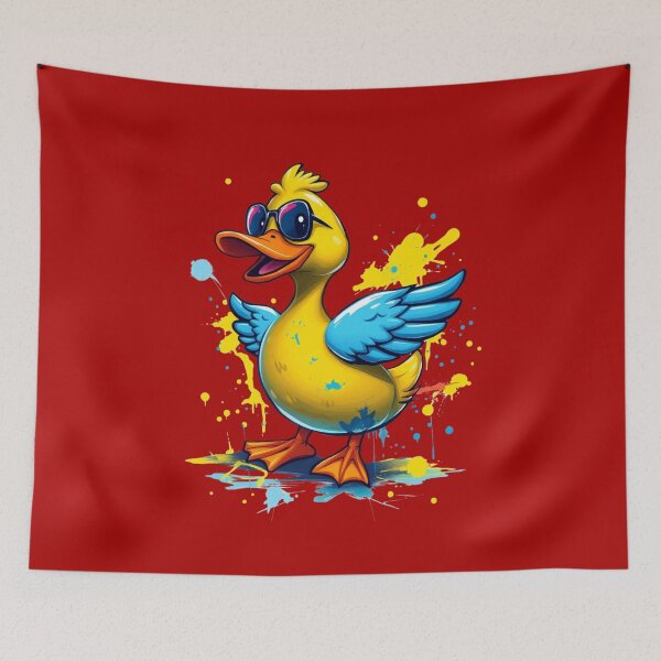 Item preview, Cartoon Duck With Graffiti Splatter designed and sold by pUNKnown.