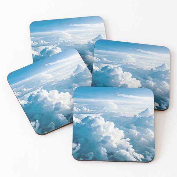 Item preview, Aerial View Of Fluffy Cumulus Clouds And Birds designed and sold by graphicnew.