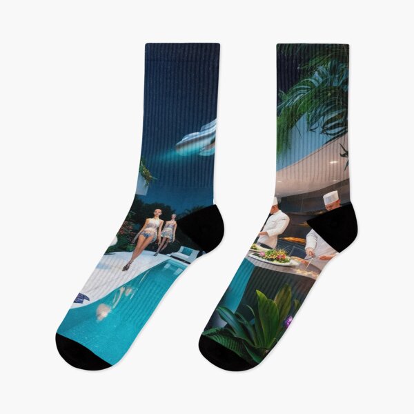 Item preview, Moonlit Poolside Fashion Show With Chefs And Spaceship designed and sold by Dream Output .