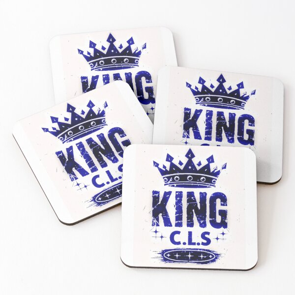 Item preview, King C.L.S Crown Star Stamp| Indigo Denim Blue | White designed and sold by Kingcls.