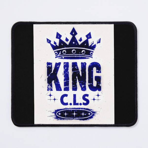 Item preview, King C.L.S Crown Star Stamp| Indigo Denim Blue | White designed and sold by Kingcls.