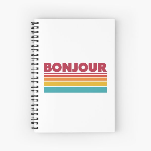 Bonjour (Retro) Spiral Notebook