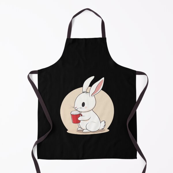 Item preview, White Bunny Enjoying Hot Coffee designed and sold by FWLKIT.