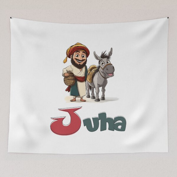 Item preview, Juha and His Donkey – A Hilarious Journey Through Arabic Folklore and Classic Tales designed and sold by FUNqoosh.