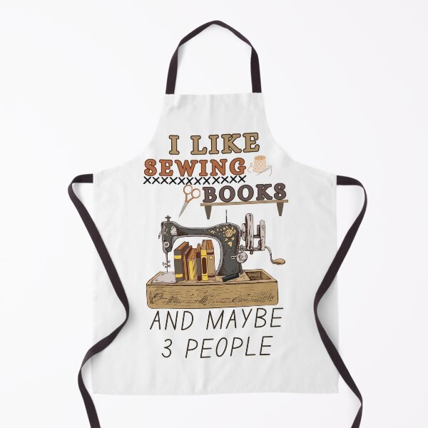 Item preview, I Like Sewing Books And Maybe 3 People - Gift for A Sewing Lover and A Bookworm designed and sold by Wiss2Arts.