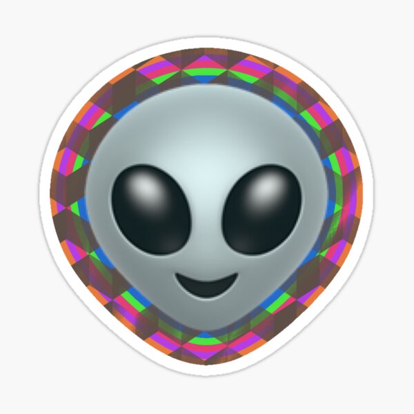 Aperçu de l'œuvre Émoji extraterrestre coloré créée et vendue par LanziShop.