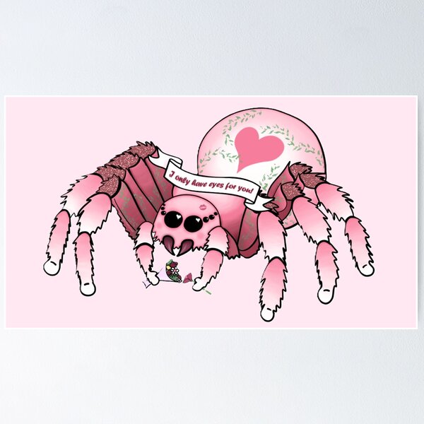 Item preview, I Only Have Eyes For You Valentine's Spider designed and sold by TheUglyBabyLab.