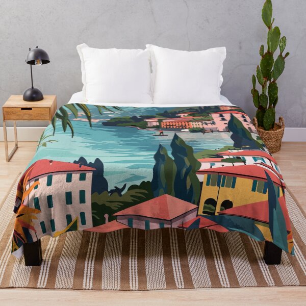 Item preview, Lake Como Art Aesthetic Illustration designed and sold by LVTFCOarts.
