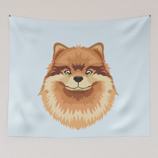 Item preview, Fluffy Pomeraninan Cute and adorable Puppy illustration designed and sold by tayaan.
