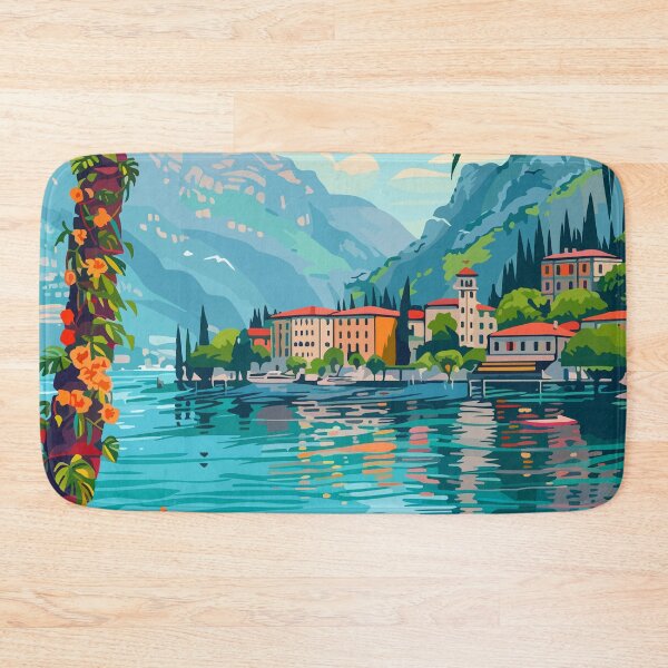 Item preview, Minimalist Lake Garda Lombardy Italy Art designed and sold by LVTFCOarts.