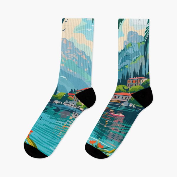 Item preview, Minimalist Lake Garda Lombardy Italy Art designed and sold by LVTFCOarts.