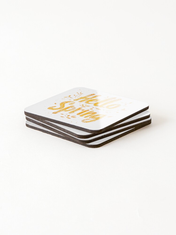 Thumbnail 4 of 5, Coasters (Set of 4), Hello Spring designed and sold by KCLPrints.
