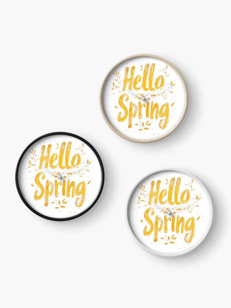 Thumbnail 3 of 4, Clock, Hello Spring designed and sold by KCLPrints.