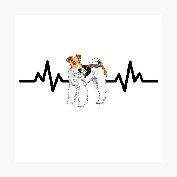 Item preview, Wire Fox Terrier Heartbeat designed and sold by TheAnimalZ00.