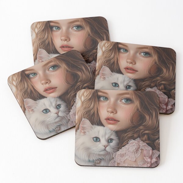 Item preview, Rococo Girl and Cat: Timeless Elegance designed and sold by DeenaDee.