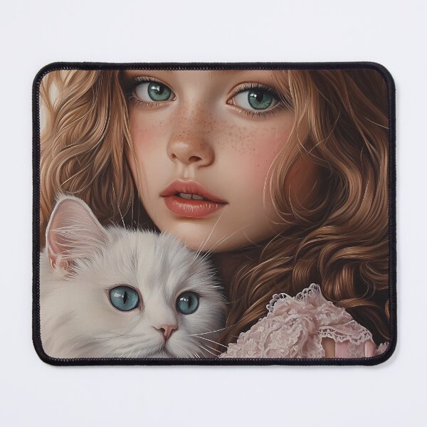 Item preview, Rococo Girl and Cat: Timeless Elegance designed and sold by DeenaDee.