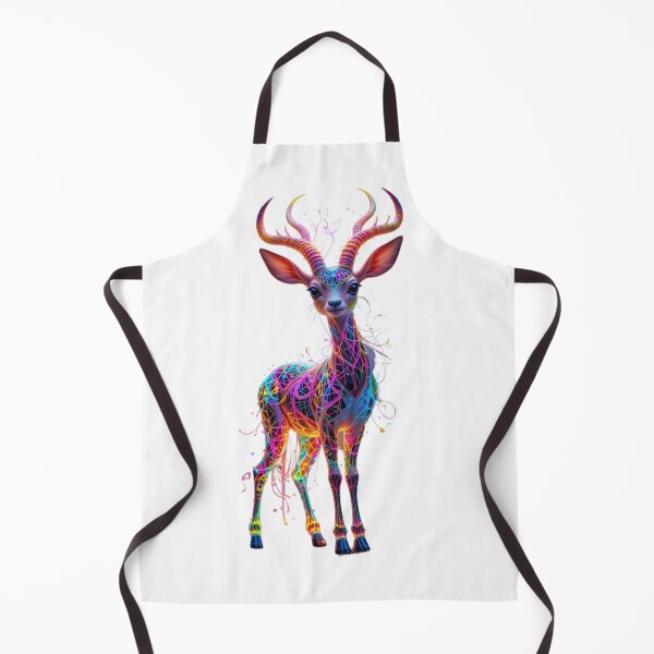 Item preview, Enchanted Deer of Light - Whimsical Neon Animal Art designed and sold by GloriousArtSKD.
