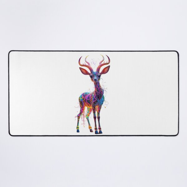 Item preview, Enchanted Deer of Light - Whimsical Neon Animal Art designed and sold by GloriousArtSKD.