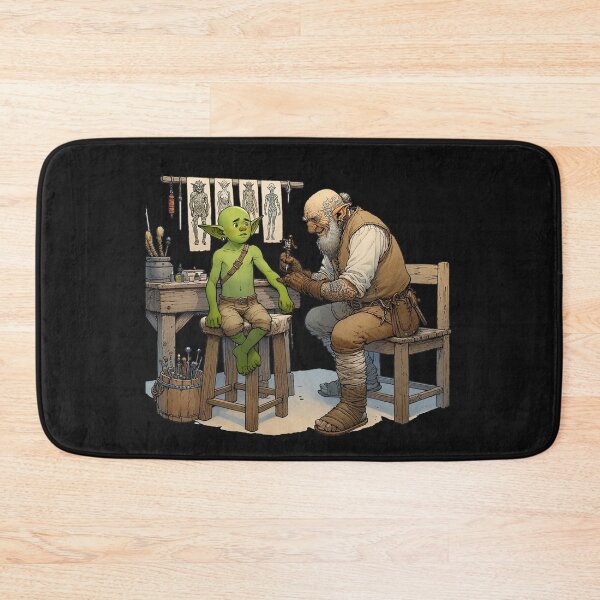 Item preview, Orc Boy Gets His First Tattoo designed and sold by Matthew Kinnersly.